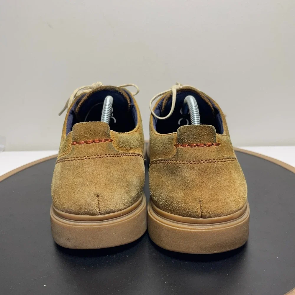 Cole Haan Grand OS Oxford Men 11.5 Cap Toe Tan Suede Business Casual Dadcore